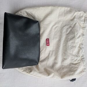 Staud black leather pouch